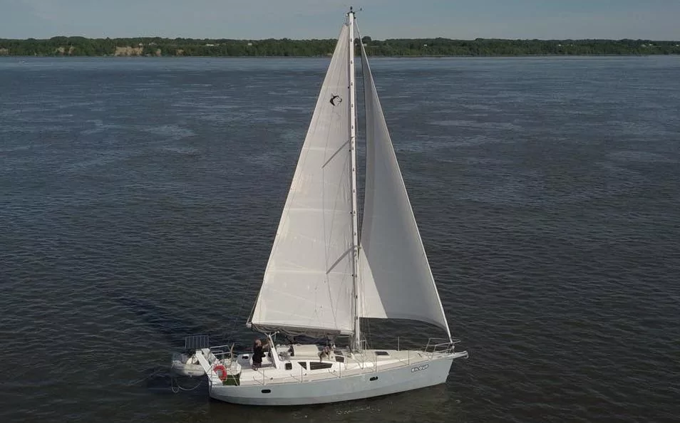 Mise à l’eau de l’Hermine 36 Biloup